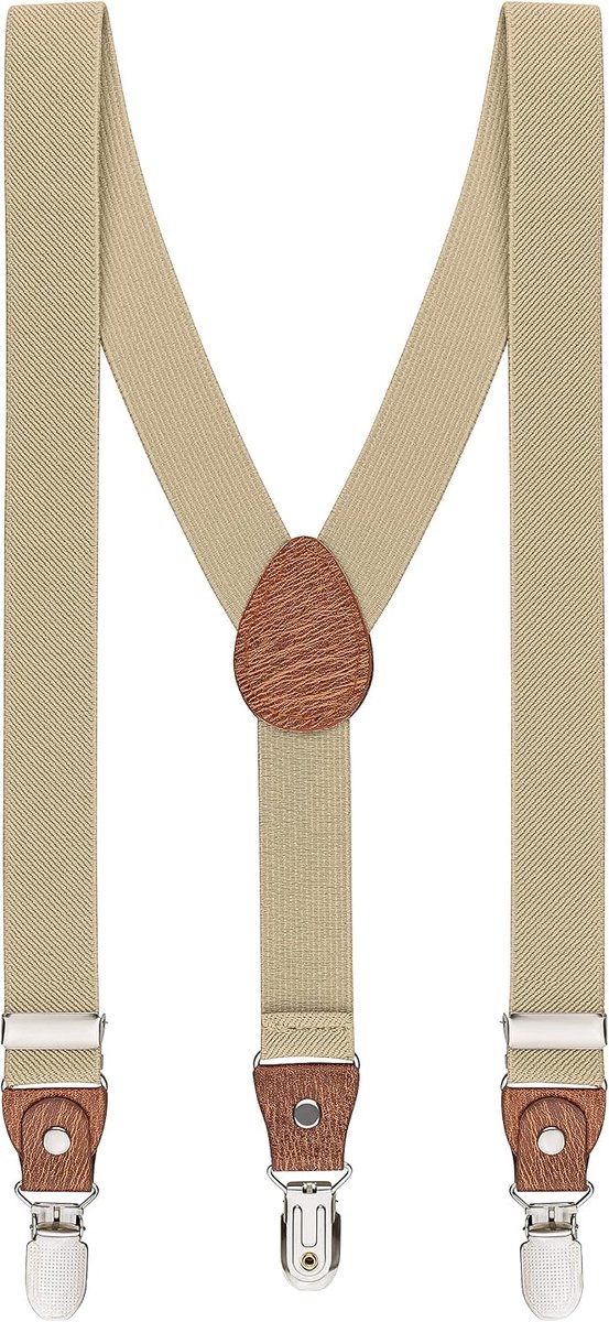 Kinderriemen 2-7 jaar - Verstelbaar 47-70 cm - Beige - Geschikt voor 90-125 cm - ShopVlot