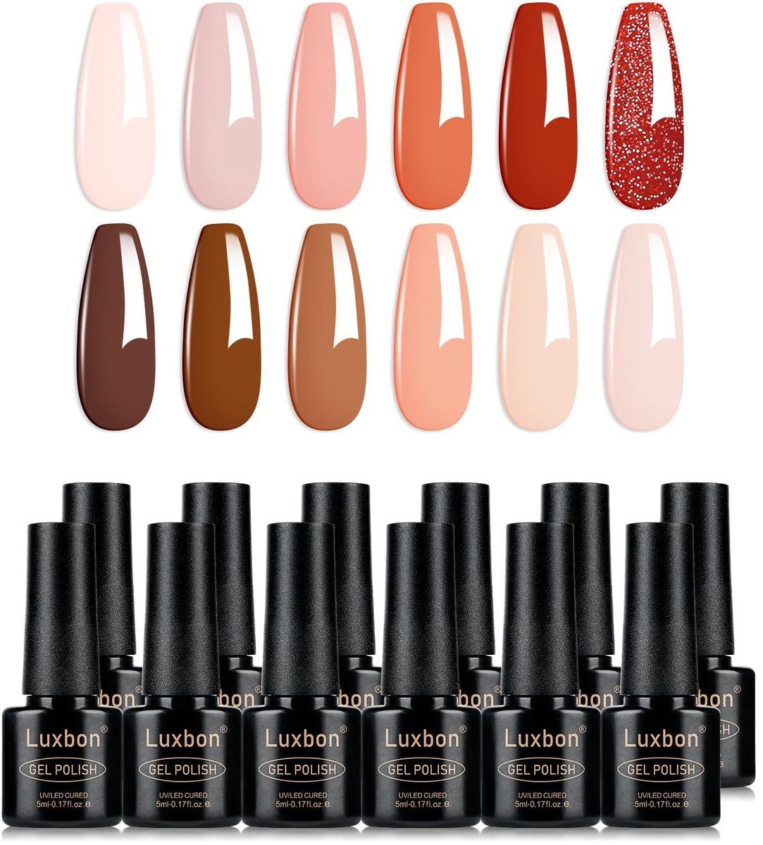 Solidchoice - Gel Nagellak Set met 12 Winterkleuren voor Thuis Manicure