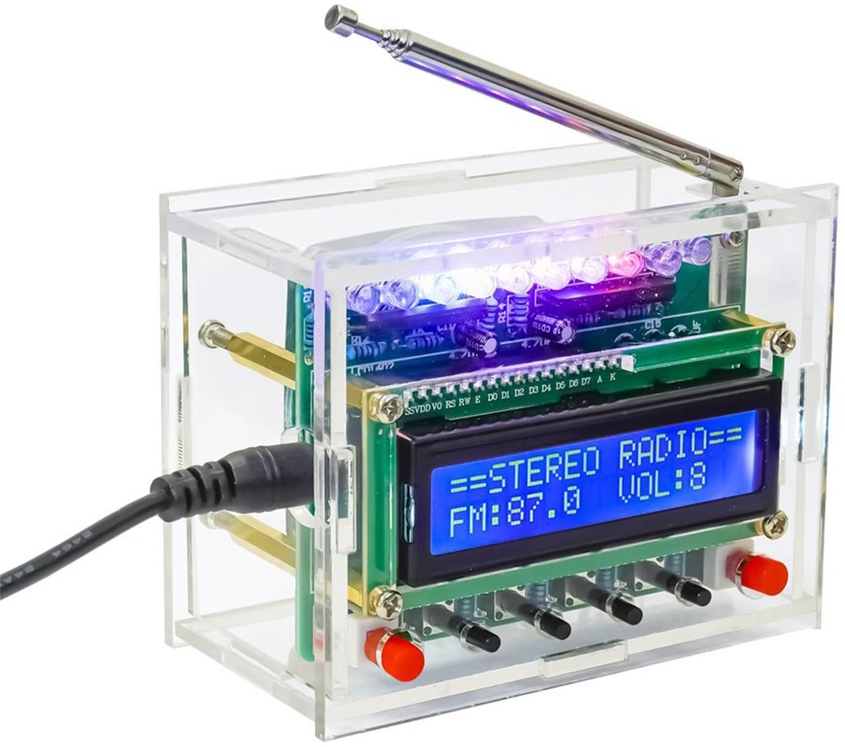 Solidchoice - FM Radio Set DIY Elektronische Soldeerset met LCD Display