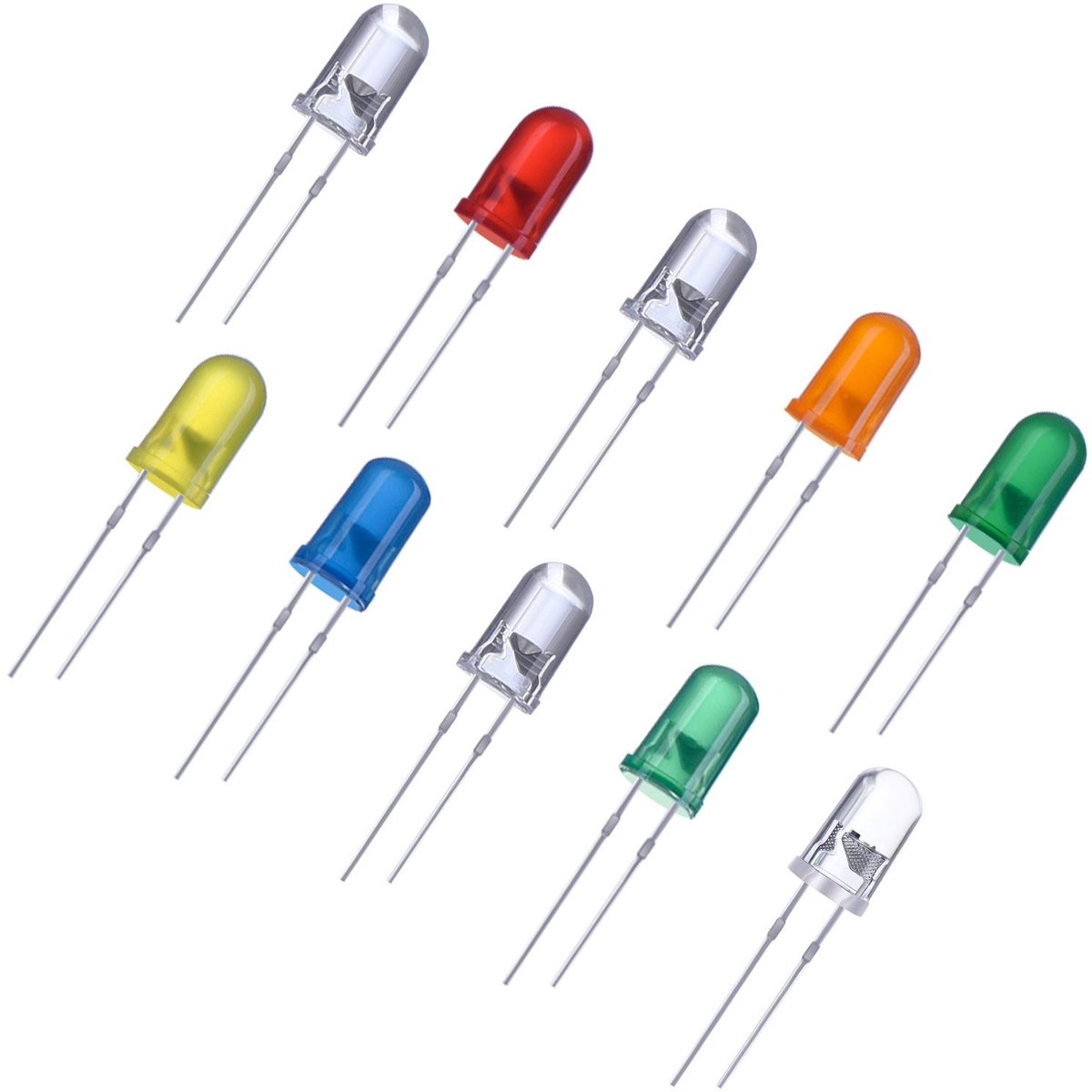 Solidchoice - 100 Stuks LED Lampen Mix Kit in 10 Kleuren