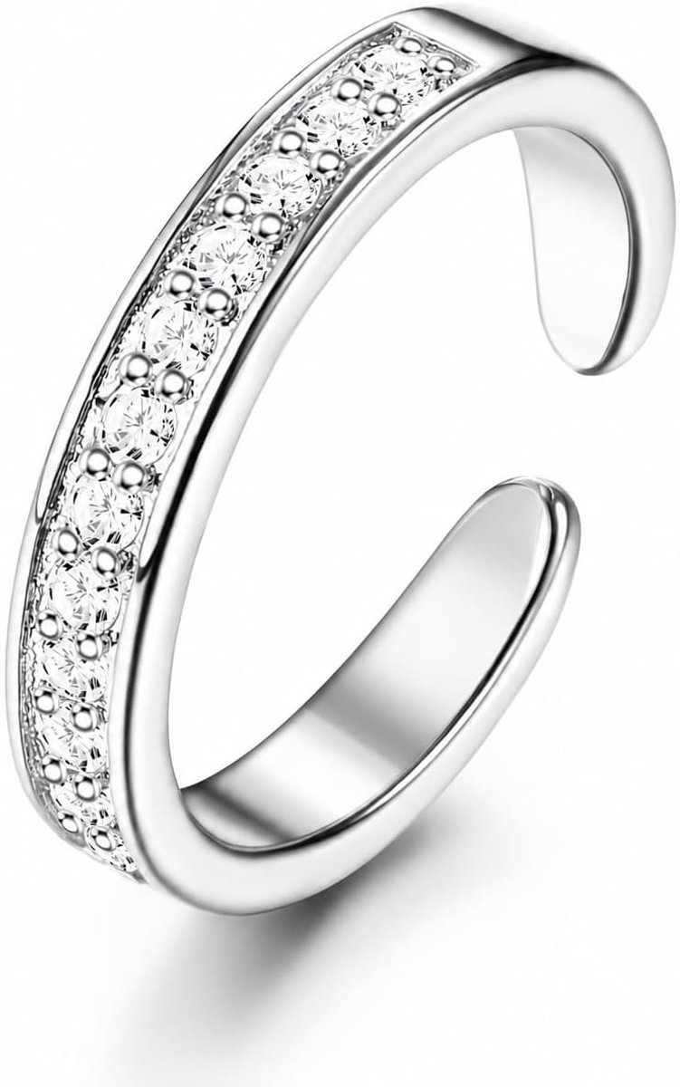 Teenring zilver verstelbaar - waterdicht - open bloemen - ideaal voor zomer en strand - ShopVlot