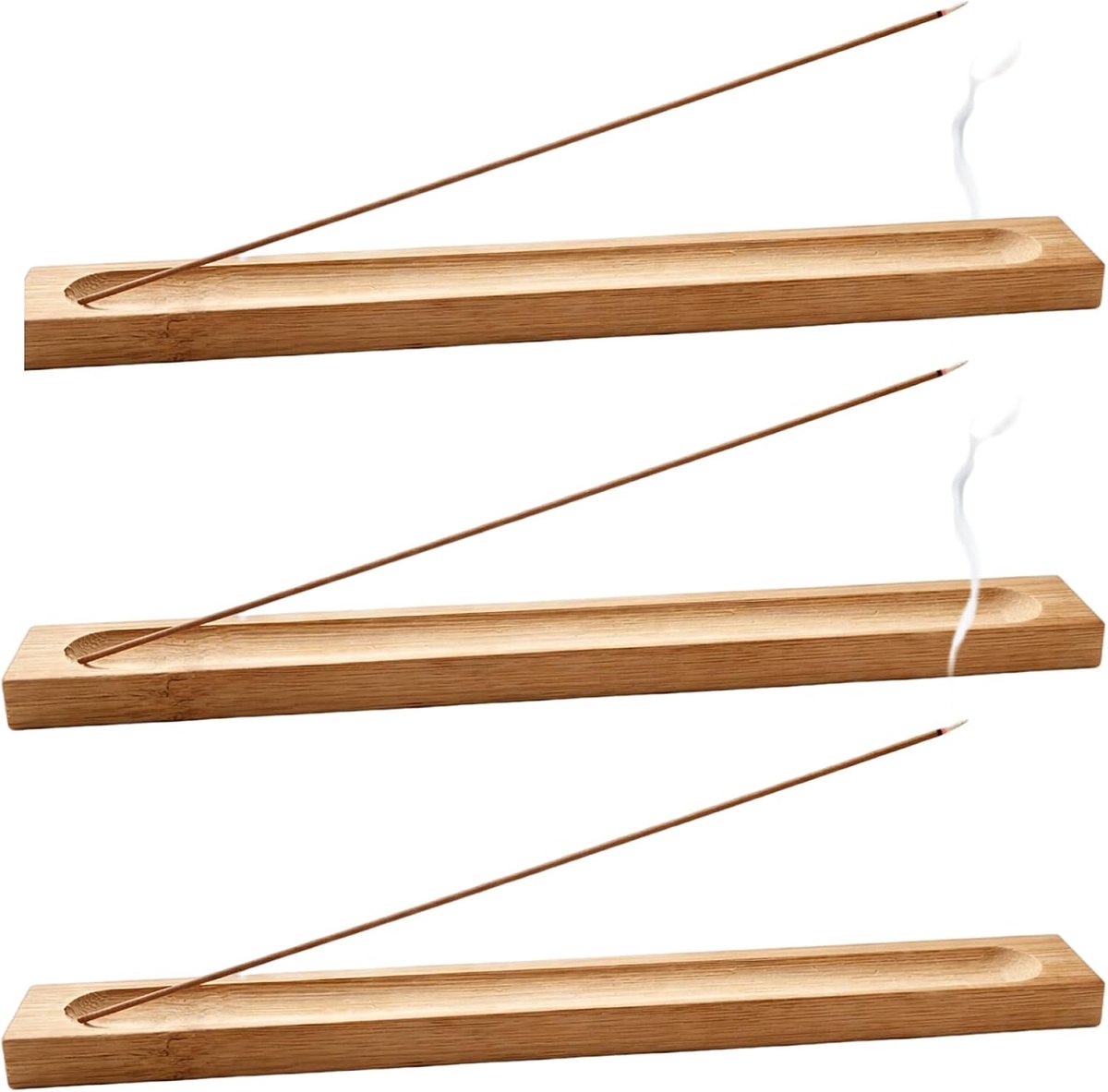 Incensesticks houder 3 stuks - handgemaakt - eenvoudig ontwerp - perfect voor meditatie - ShopVlot