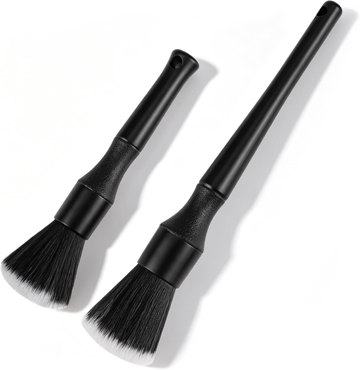 Auto detailing borstels set van 2 - nylon borstelharen - ideaal voor interieur en exterieur - veelzijdige reiniging - ShopVlot