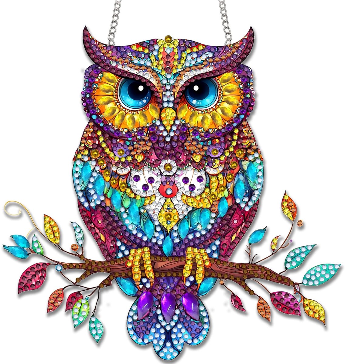 Solidchoice - Hangende Diamond Art Kit met Uilthema voor Thuisdecoratie