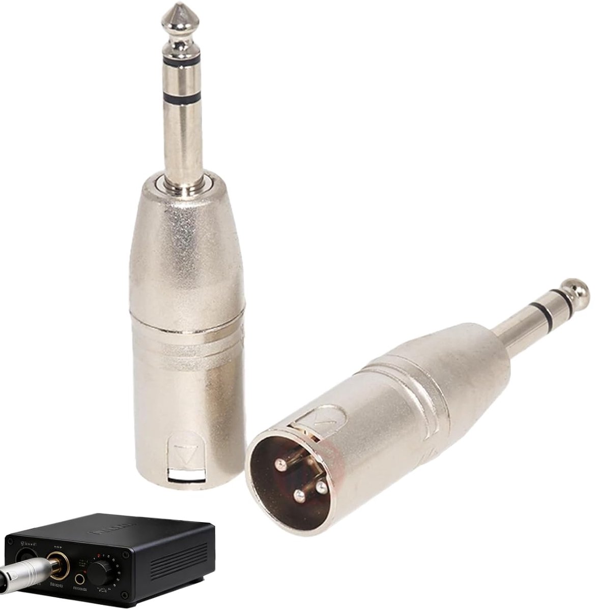 TRS naar XLR adapter 6.35mm - stereo - robuust en duurzaam - ideaal voor professionele audio - ShopVlot
