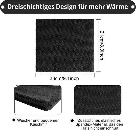Solidchoice - Gebreide Winter Sjaal met Fleece Voering van Solidchoice — afbeelding 3