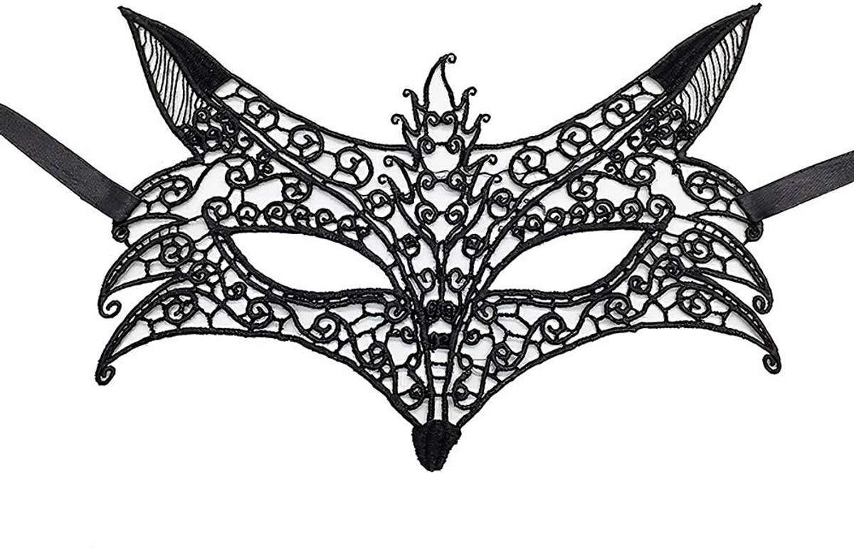 Solidchoice - Sexy Zwart Kanten Oogmasker voor Feesten en Carnaval