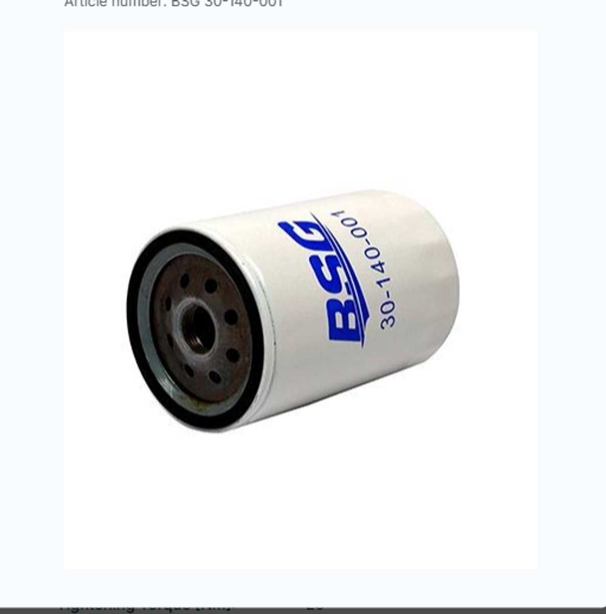 BSG Oliefilter 30-140-001 voor Ford Transit Tourneo 2.5 D DI TD 1986-2000 Ford Mondeo Escort Scorpio Galaxy LDV | OEM 1322152, 1059924, 1136568, 2M5Q6714AB, 914F6714AA, 844F6714AC