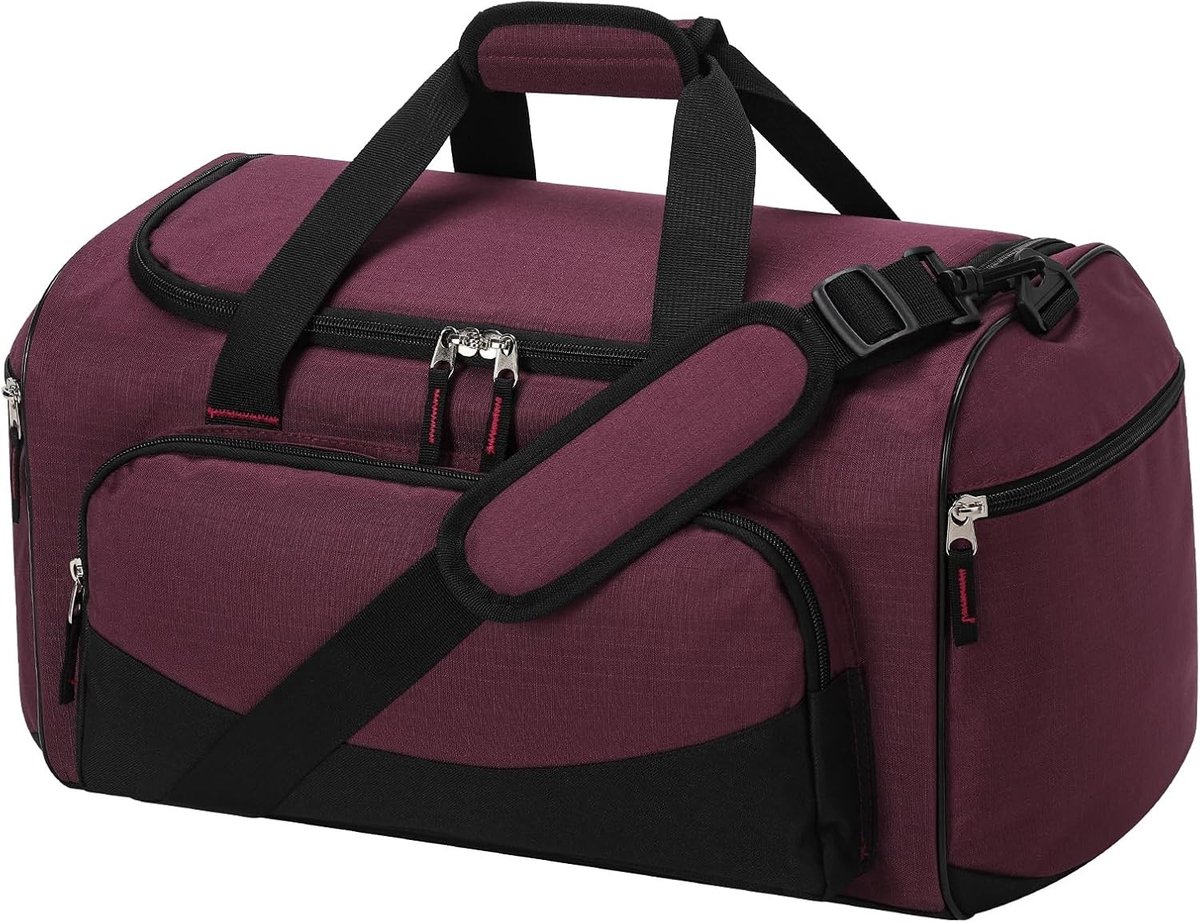Sporttas - Bordeaux - 43 x 26 x 26 cm - Slijtvast Polyester - Voor Sport en Reizen