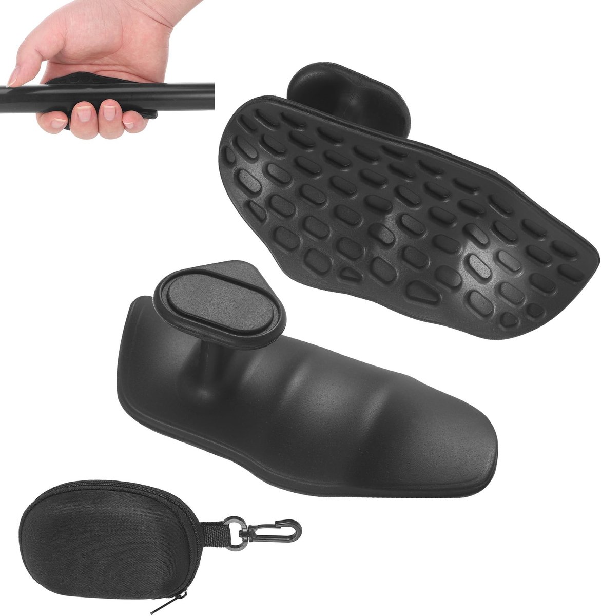 Solidchoice - 2pcs Anti-Slip Gym Handles - Rubber Handgrepen voor Gewichtheffen
