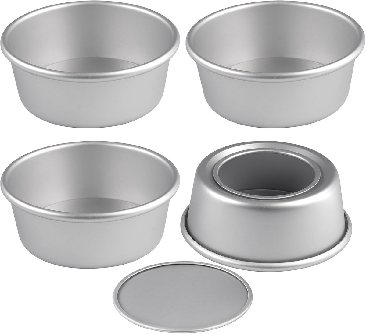 Bakvorm rond 11cm - anodiseer aluminium - met afneembare bodem - ideaal voor oven en heteluchtfriteuse - ShopVlot