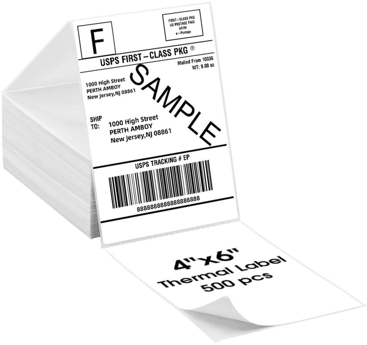 Solidchoice - Thermal Paper Verzendlabels 4x6, Pack van 500