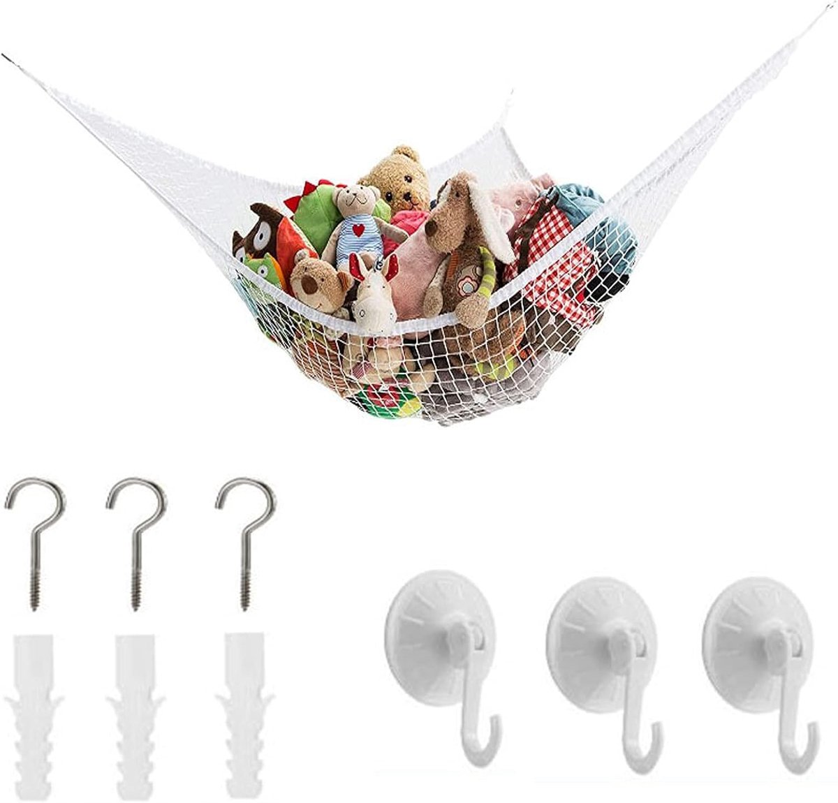Opberghangmat - Wit - Duurzaam polyester - Ruimtebesparend voor organisatie - ShopVlot