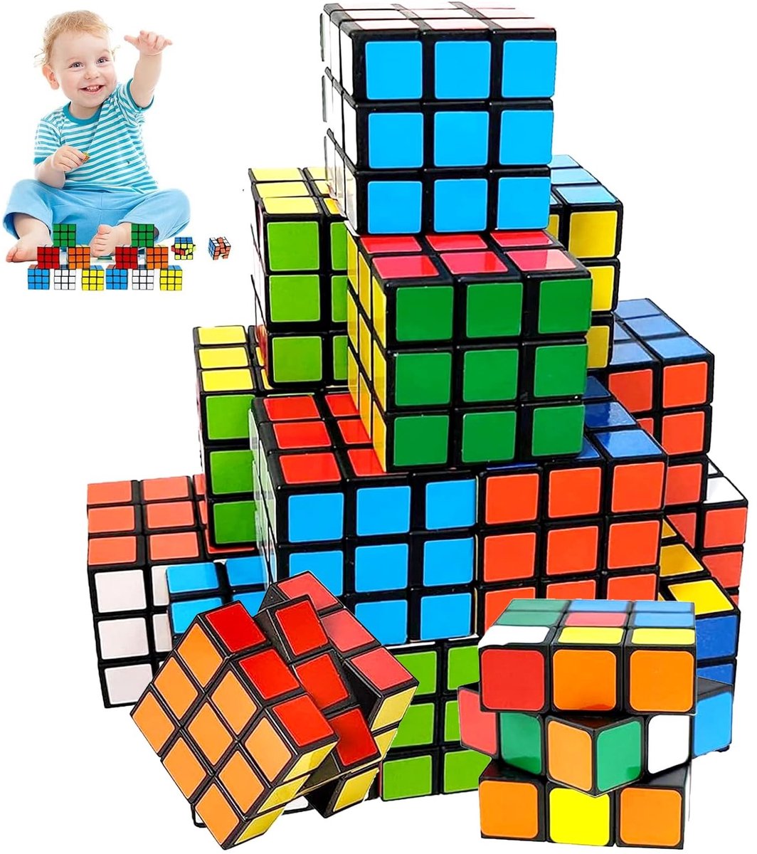 Solidchoice - Set van 12 Mini Magische Dobbelstenen voor Kinderen