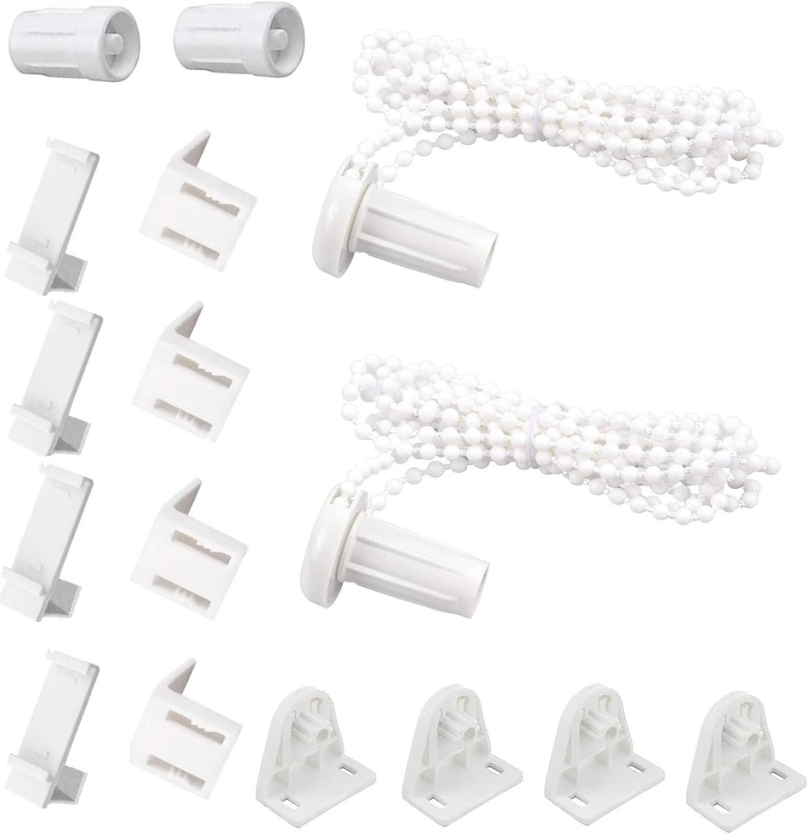 Rolgordijn accessoires 17mm - universele kunststof bevestigingen - met 2m ketting - ShopVlot
