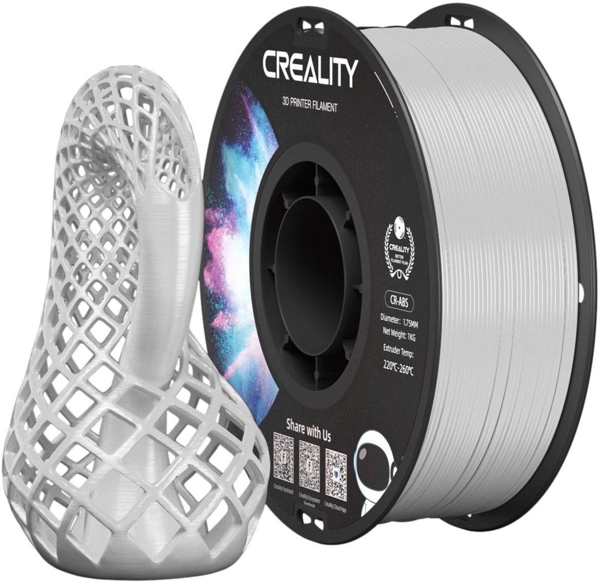 Solidchoice - Hoogwaardige ABS Filament voor 3D Printers in Wit