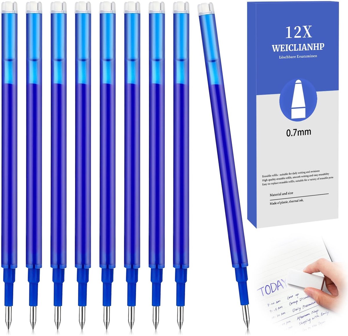 Solidchoice - Blauw Vulpunt voor Balpennen, 12 Stuks