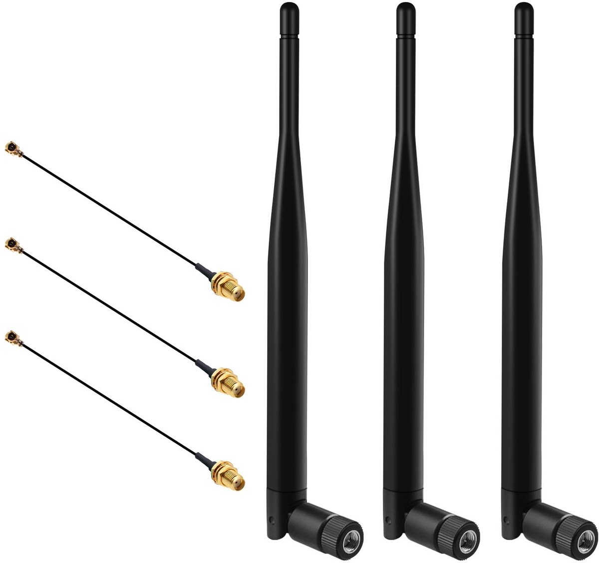 Solidchoice - 868MHz LoRa Antenne met SMA Male en IPEX naar SMA Female Kabel