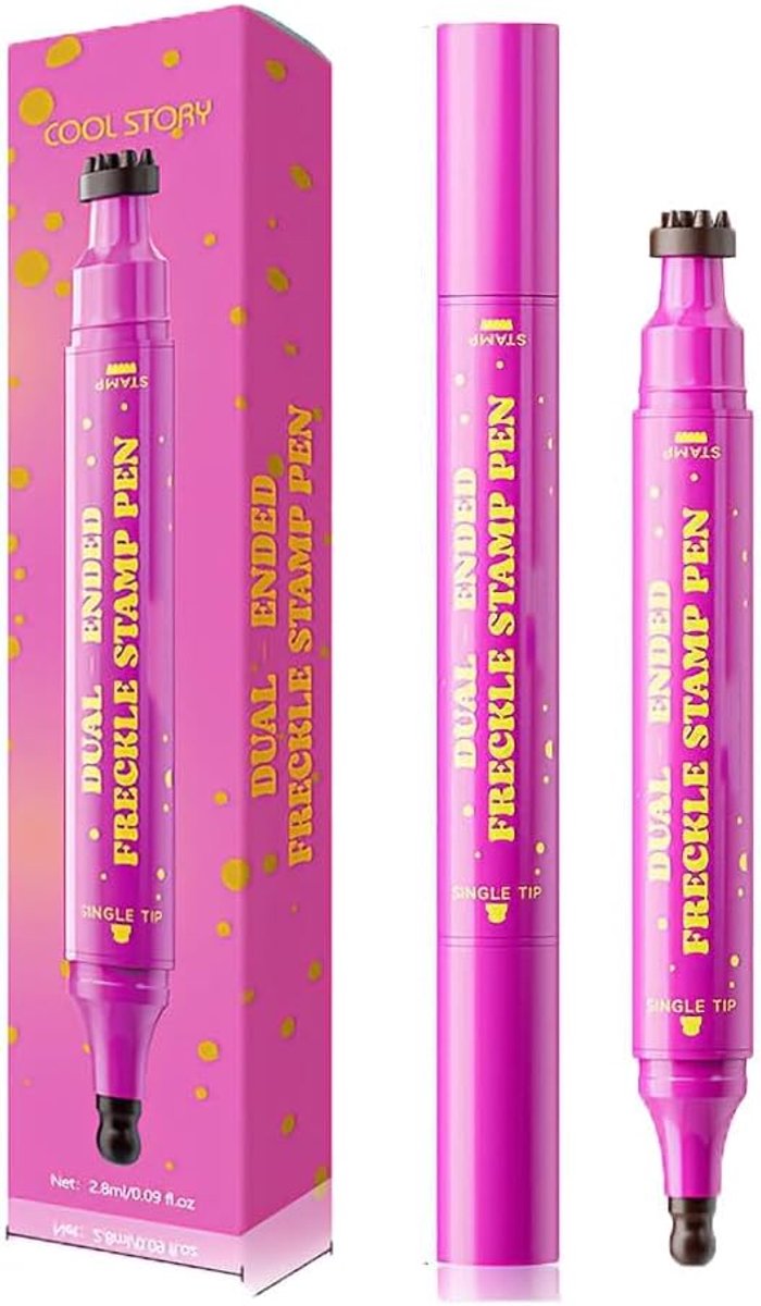 Freckles marker 2-in-1 - bruine kleur - pompoentip - realistisch effect - ShopVlot