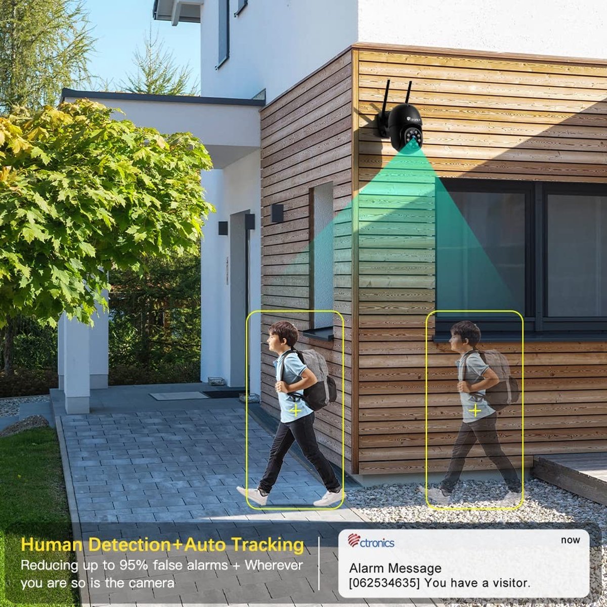 Solidchoice - 2-Pack Buitenbewakingscamera met 2.5K Resolutie en Nachtzicht