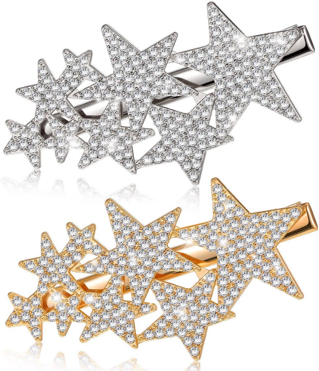 Solidchoice - Stervormige Haarspeld met Strass voor Vrouwen