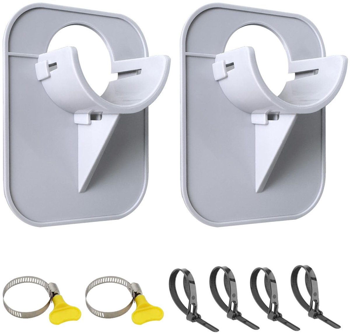 Solidchoice - Set van 2 Pool Pipe Supports met Klemmen voor Ondersteuning