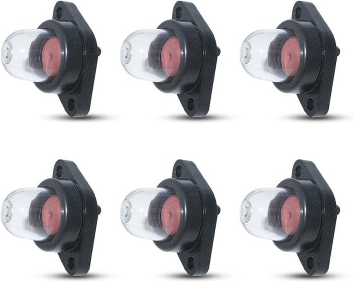 Set van 6 carburateur primer pompen voor Poulan en Craftsman kettingzagen, geschikt voor modellen 530071835, Walbro 188-513, WT-119 en WT-265, voor eenvoudig starten