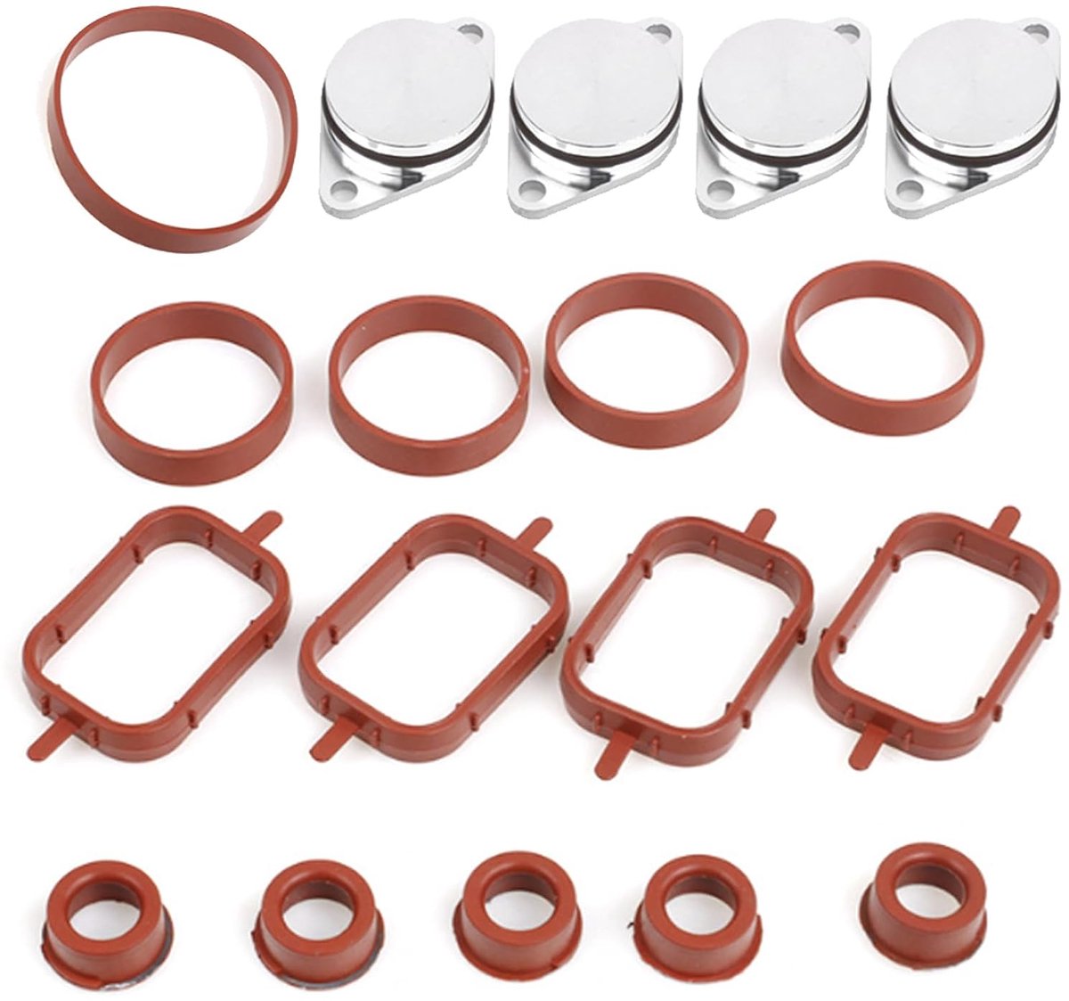 Inlaatkleppen verwijderkit 33 mm - Aluminium + rubber - Inclusief 20 inlaatspruitstuk afdichtingen - ShopVlot