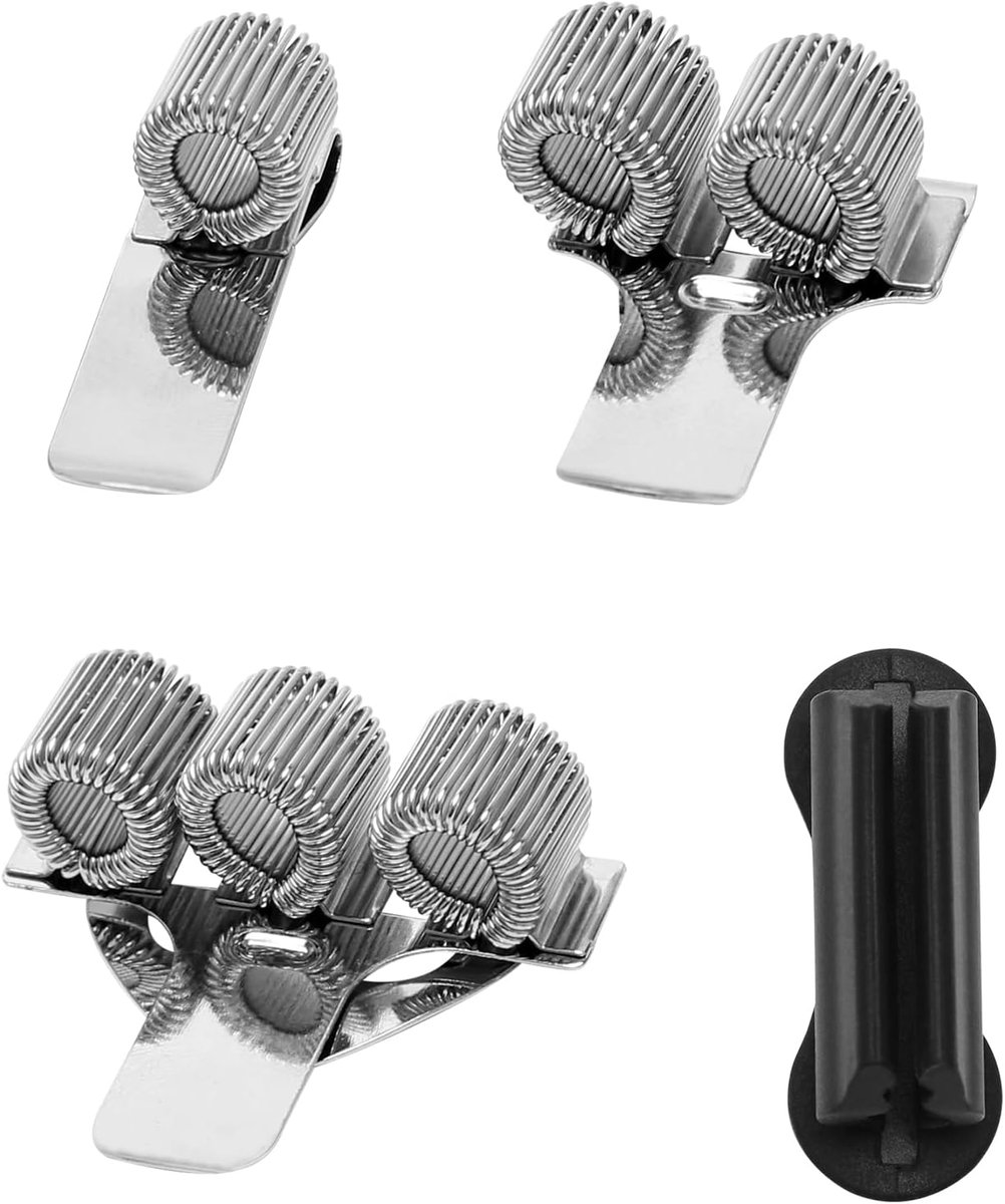 SnelShoppen - 3Pcs Penhouder Clips, Metaal Pennen Pocket Clip, Verstelbare Veer Penlus Clip met Plakpencilhouder voor Notitieboek en Plakborden
