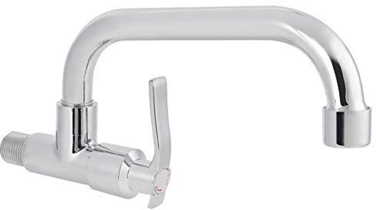 Wandkraan, G1/2 inch commerciële koudwaterkraan met één gat voor thuiskeuken (Type B 20 cm)