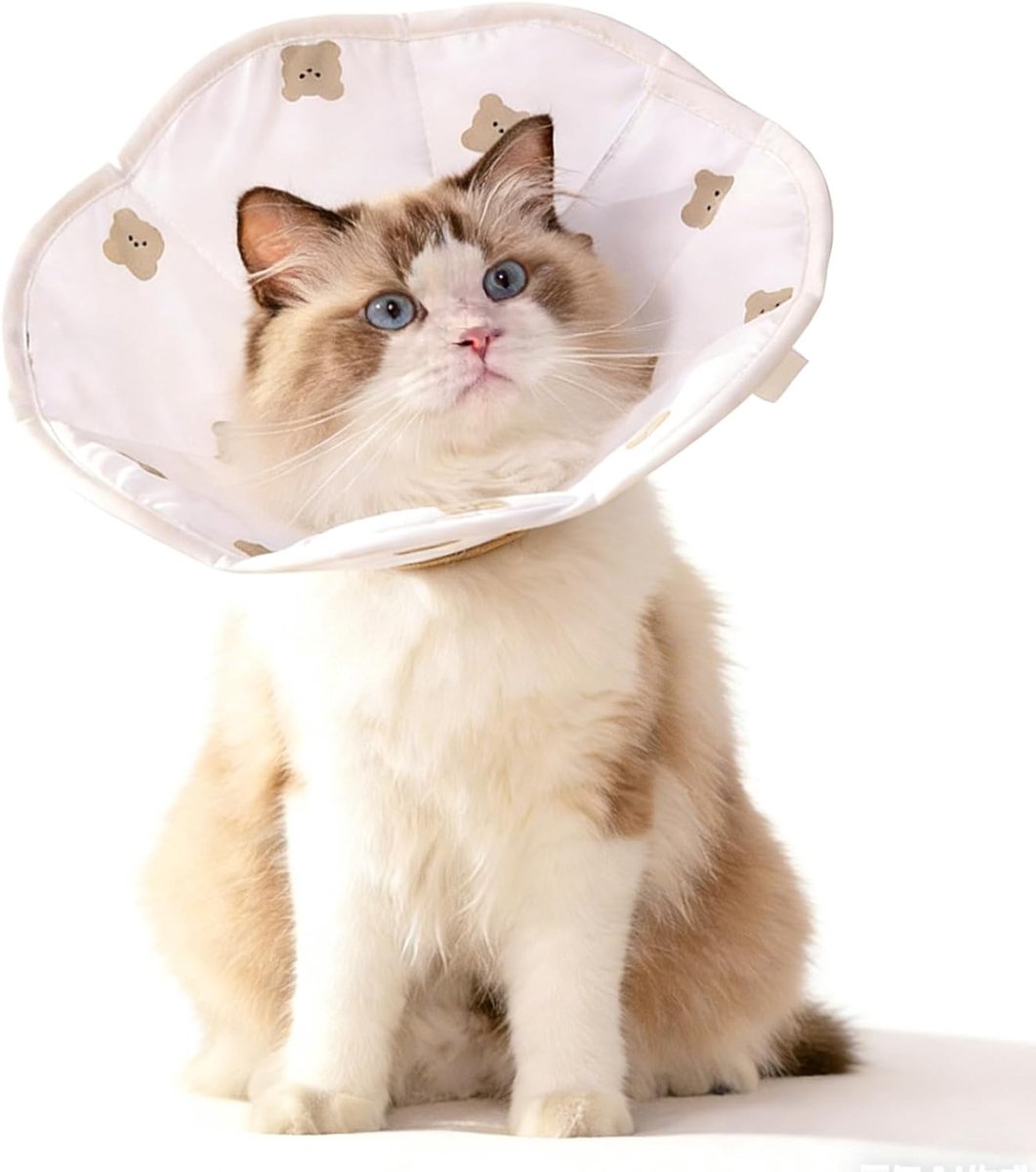 Soft Cat Cone Collar Anti,Adjustable Lightweight Cat Recovery Collar,Protective Cats Neck Cone After Surgery for Small - ShopVlot