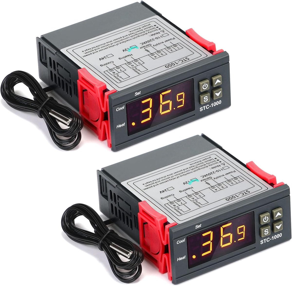 Digital temperature controller, DC 12 V, 10 A, temperature controller, general temperature calibration with sensor, 2 - ShopVlot