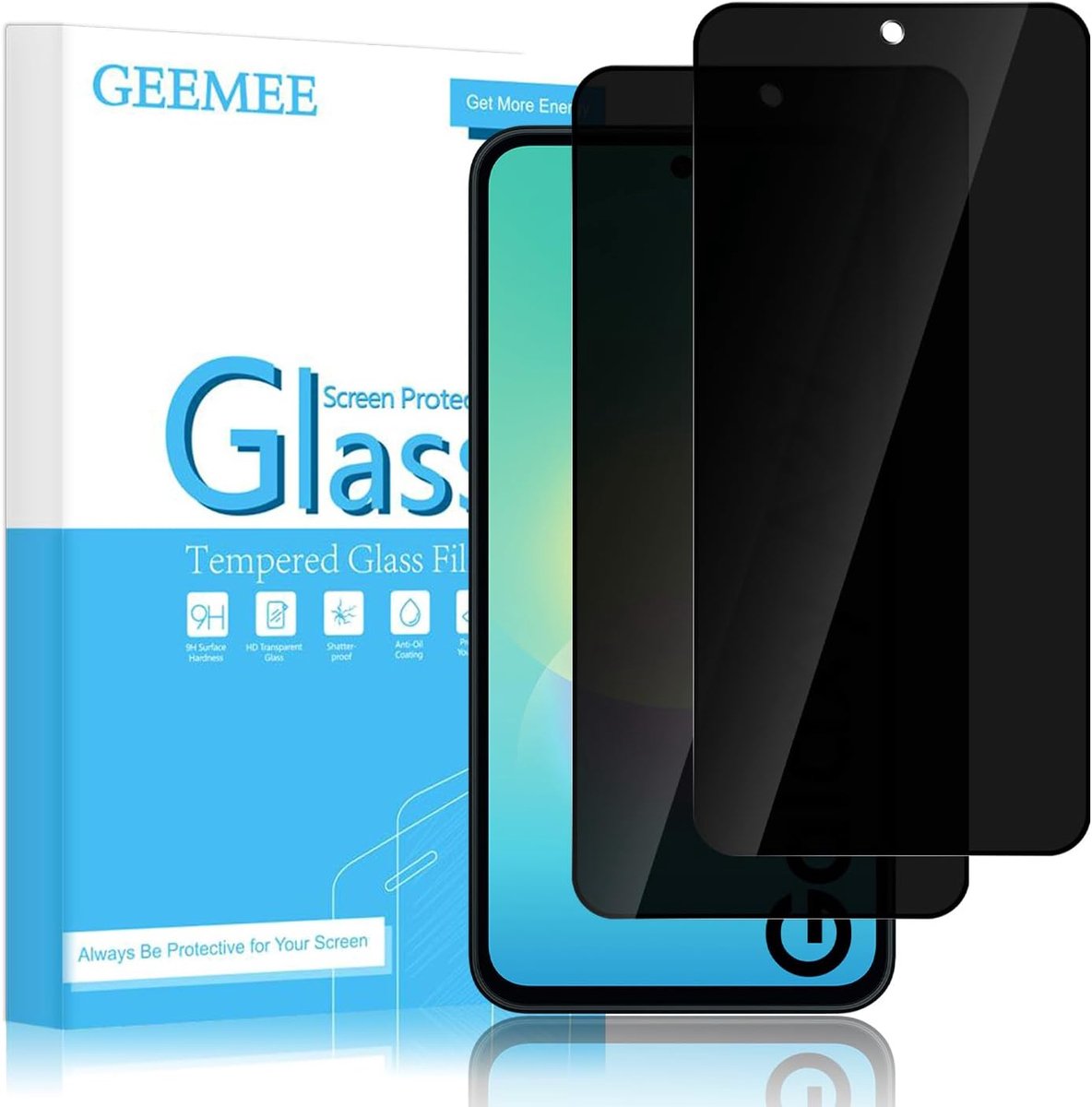 Beschermfolie voor Samsung Galaxy A27, pantserglas, inkijkbescherming, 9H hardheid, luchtbelvrij, anti-spatten - ShopVlot