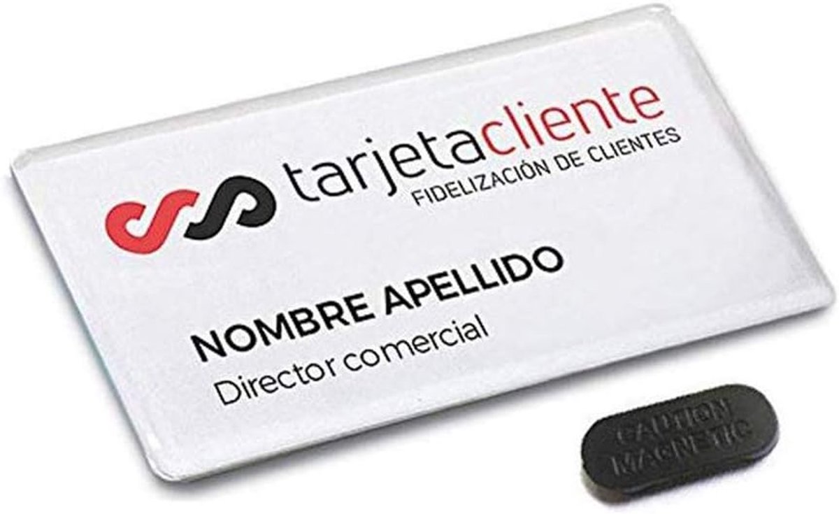 Set of 10 Customizable Magnetic Name Badge (38x76mm) - ShopVlot