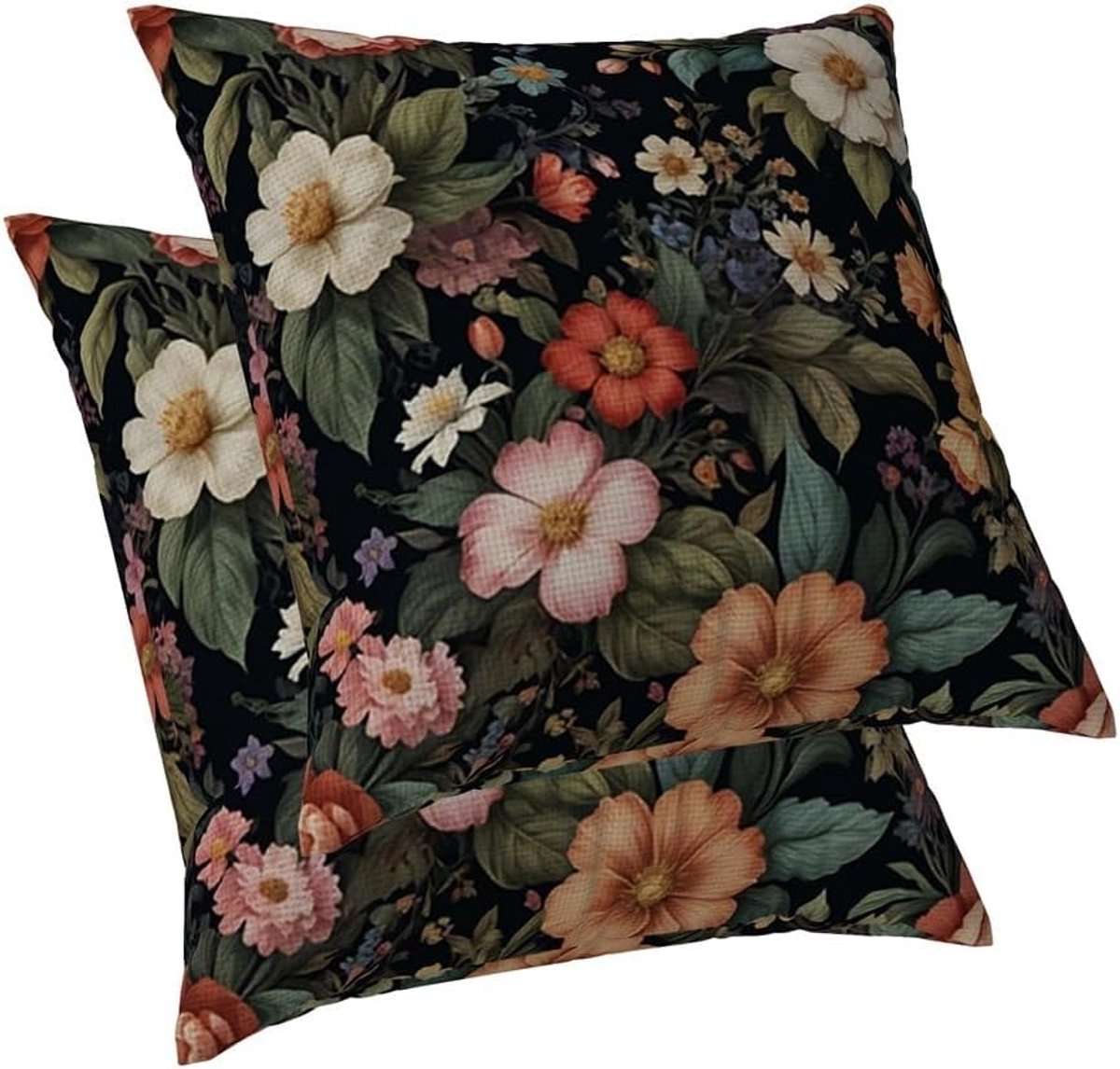 Vintage Botanical Floral Cushion Covers Colorful Floral Decorative Sofa Cushions Covers Art Style for Living Room - ShopVlot