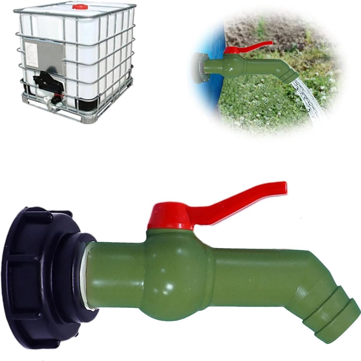 Drain Valve Accessories Water Tank Adapter 1 Inch IBC Ball Spout Valve S60 x 6 IBC Container Accessories Ball Valve - ShopVlot