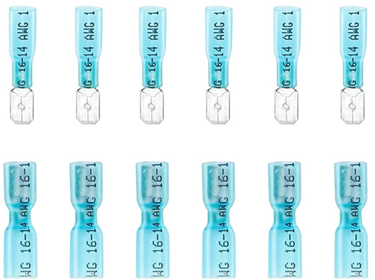 Pack of 100 Flat Plugs/Flat Plugs, Crimp Connectors, Cable Lugs, Crimp Connectors (DRSB) - ShopVlot