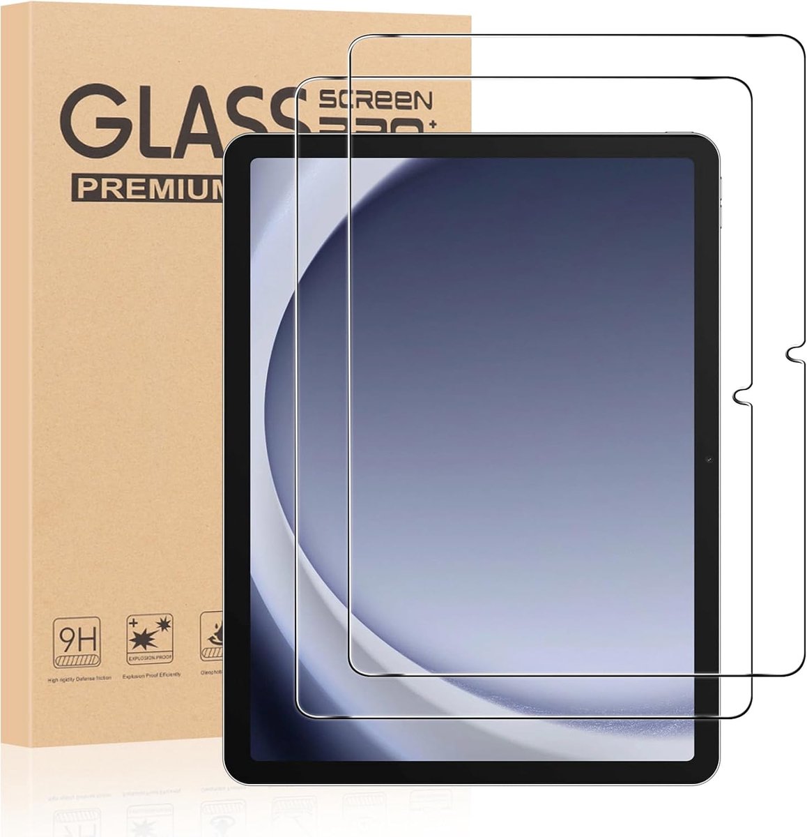 Pantserbescherming van glas voor Samsung Galaxy Tab A9+ / A9 Plus van 11 inch 2023, 9H hardheid, beschermfolie, HD - ShopVlot