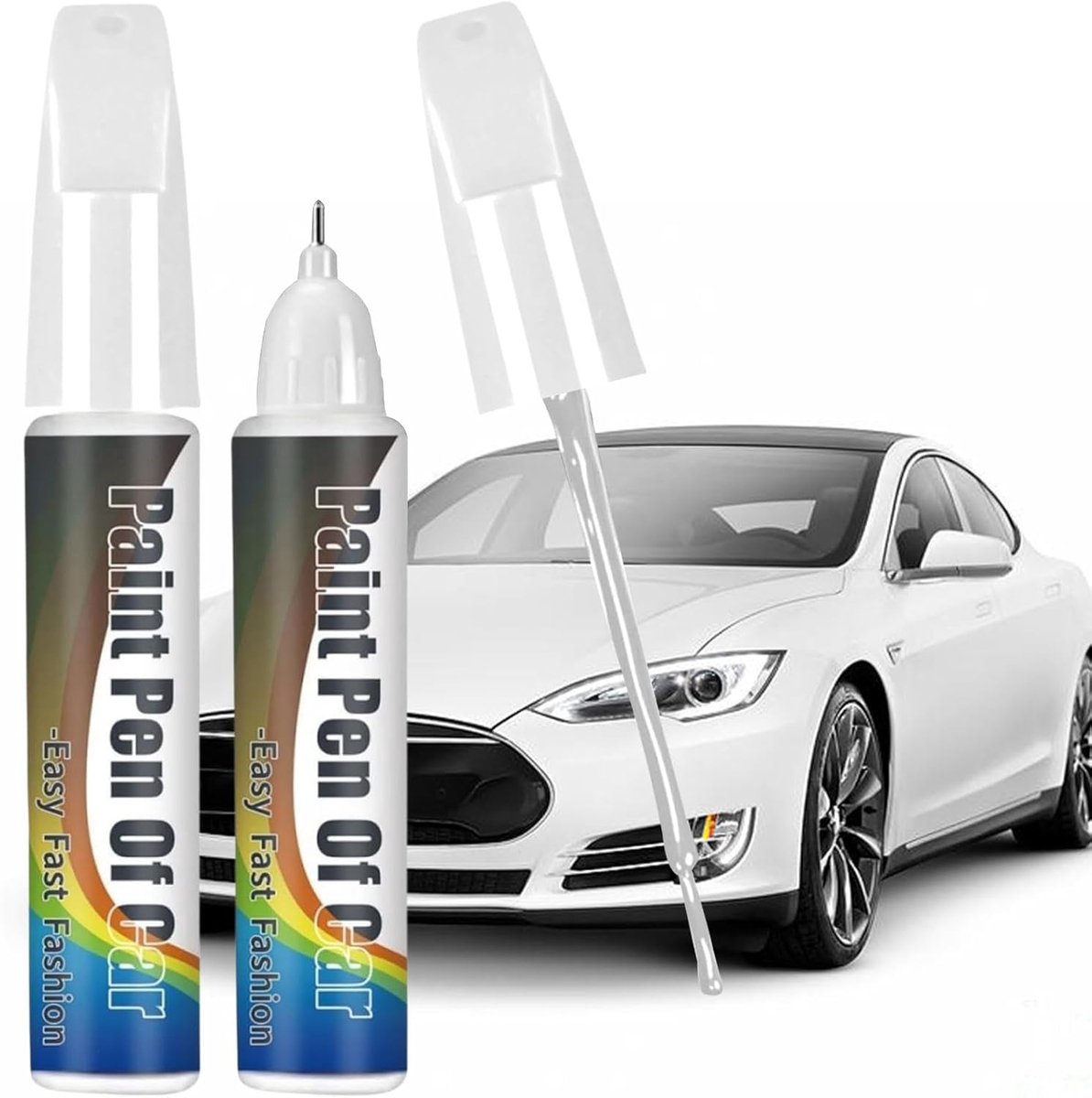 Car Paint Paint Pen 2 Pieces Car Paint Repair Pen Scratch Remover Car Scratch Cover Car Paint Car Body - ShopVlot
