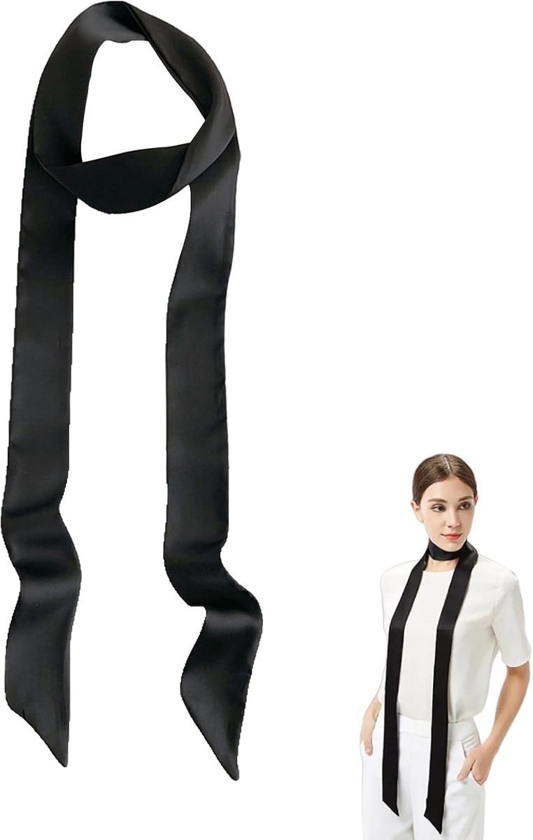 Satin Silk Cloth Belt, Versatile Silk Scarf, Waist Belt, Elegant Satin Tie for Women, Fashion Fabric Belt, Long - ShopVlot