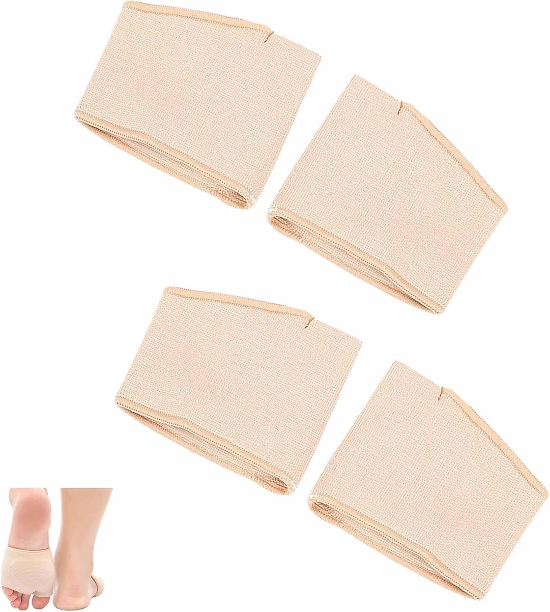 2 paar middenvoetkussens, nylon voorvoetkussens met gelpads, herbruikbare antislip stof, voorvoetpads voor mannen en - ShopVlot