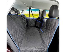Gadgetzan® Honden Autodeken Achterbank – Waterdichte Achterbankbeschermer Auto – Hondenhangmat, Antislip & Opbergvakken – Krasbestendig – Grijs