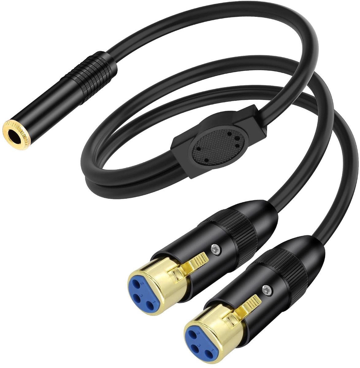 XMSJSIY 6.35mm TRS to Dual XLR Y splitter stereo audio cable 1/4" TRS bus to 2 XLR 3 Pin jack microphone patch adapter - ShopVlot