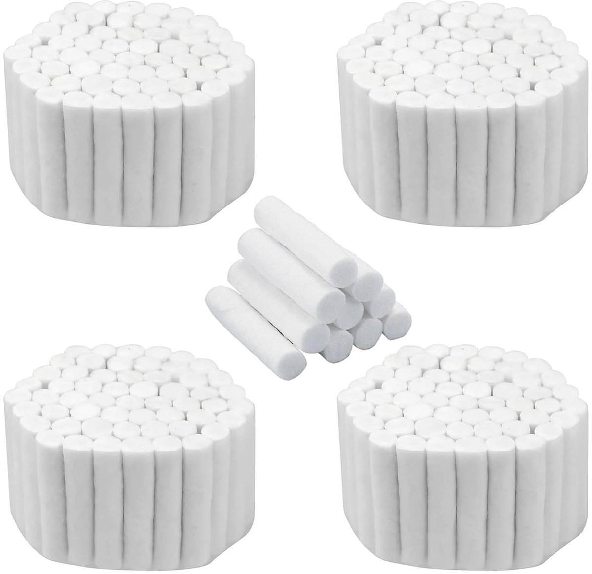 Cotton Rolls for the Dentist 200 Pieces Highly Absorbent Cotton Rolls Dental Gauze Pads Cotton Rolls Nose Plugs 100% - ShopVlot