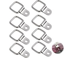 8pcs D Surface Mounted Rings, 8 Pieces, Heavy Load, Trailer Lashing Eyes, Heavy Load, Stainless Steel Lashing Eyes for - ShopVlot