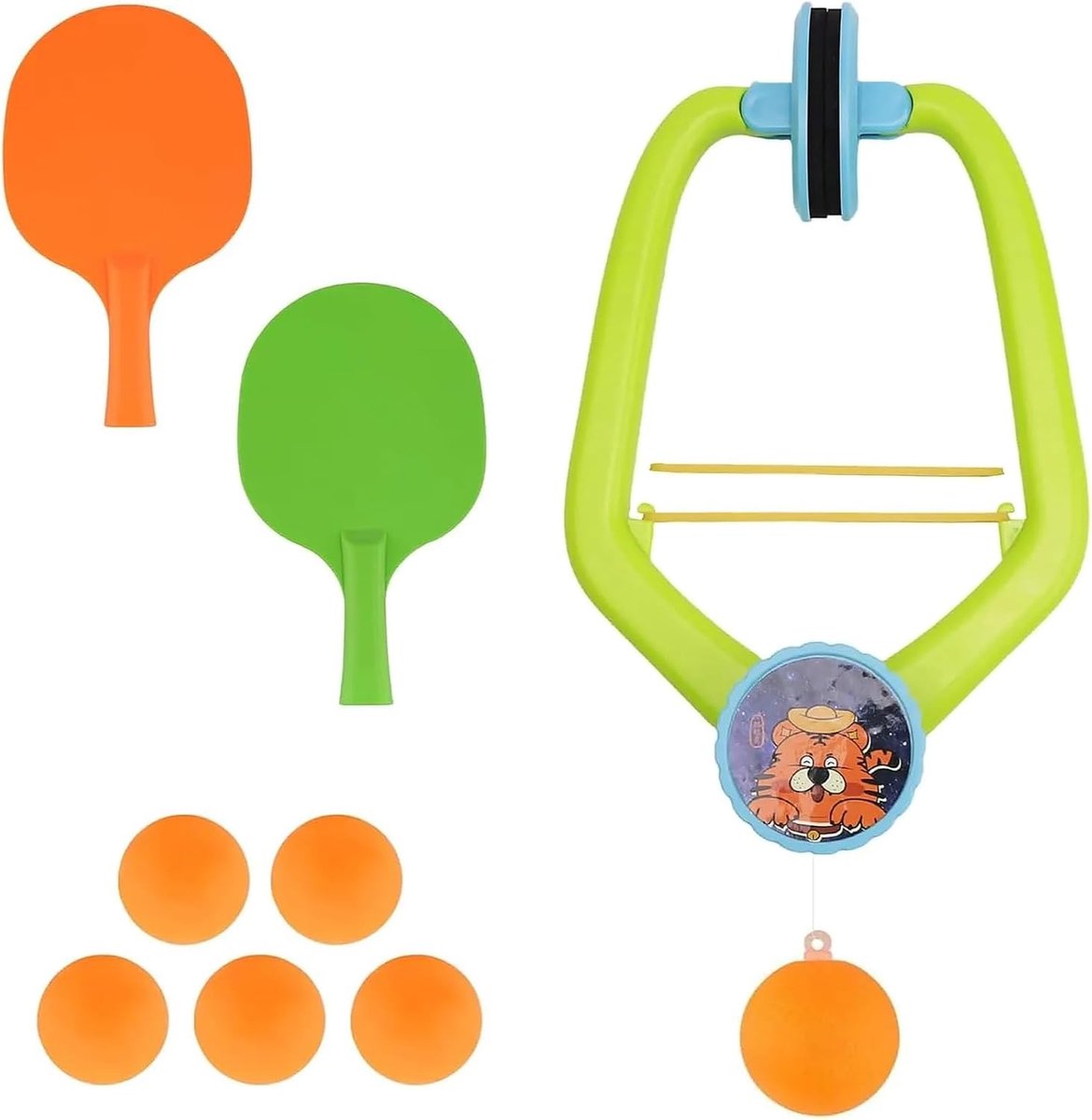 Hanging tafeltennis training set - verstelbaar deurbordspel - met rackets en ballen - voor hand-oogcoördinatie - ShopVlot