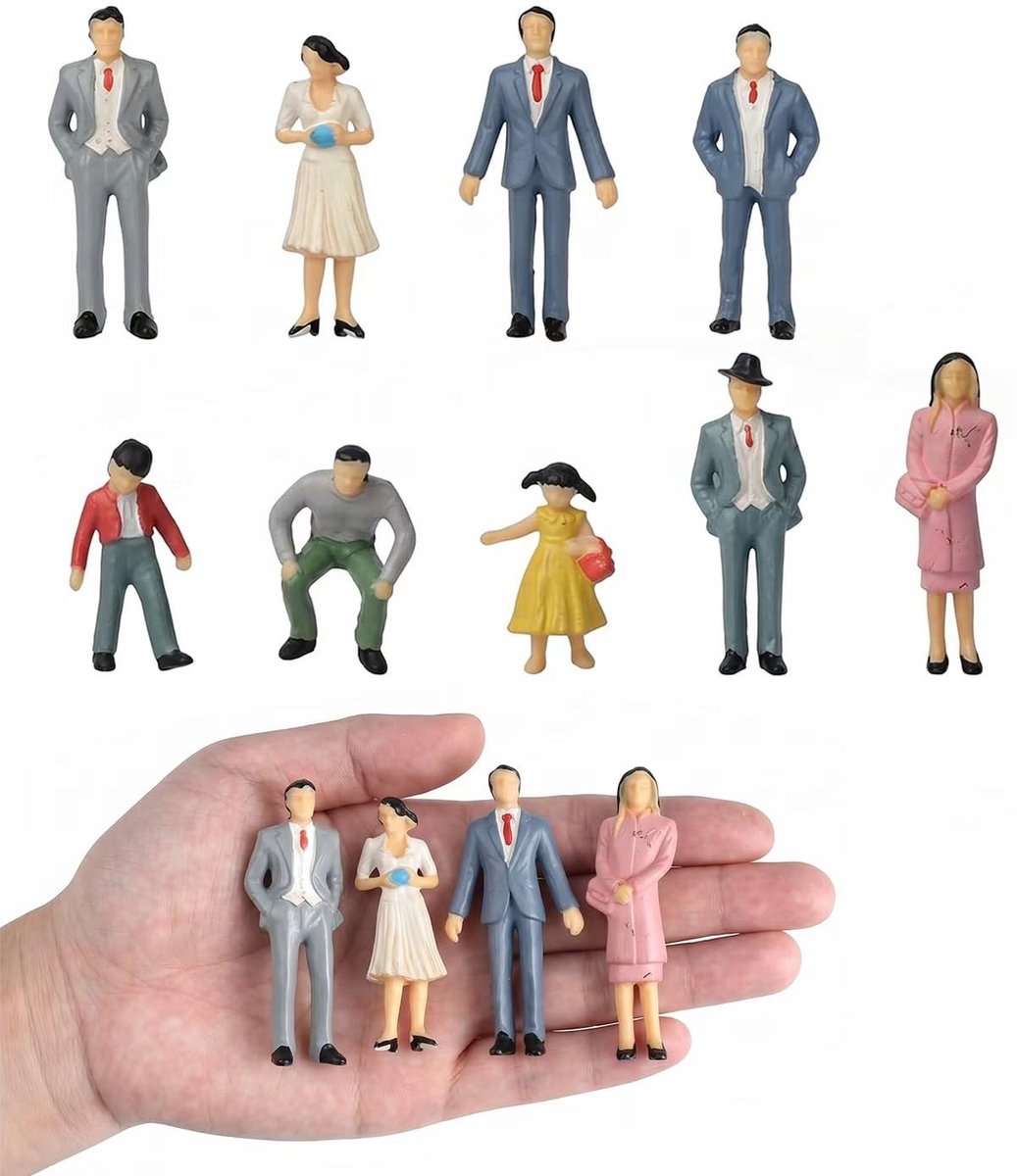 Solidchoice - Set van 20 Minifiguren voor Modelbouw en Diorama's