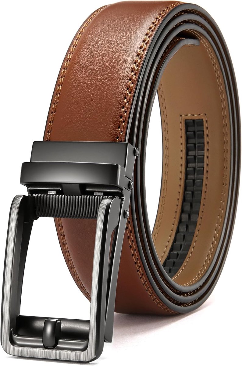 Leren riem voor heren 35mm - Automatische leren riem - Micro-afstel zonder gaten - Perfect voor pak en casual - ShopVlot