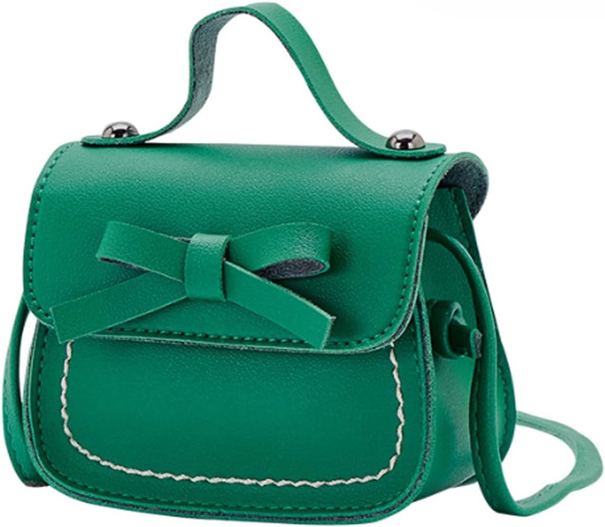 Crossbody tas met strik - mini flap tas groen - kleine handtassen voor meisjes - perfect voor feesten - ShopVlot