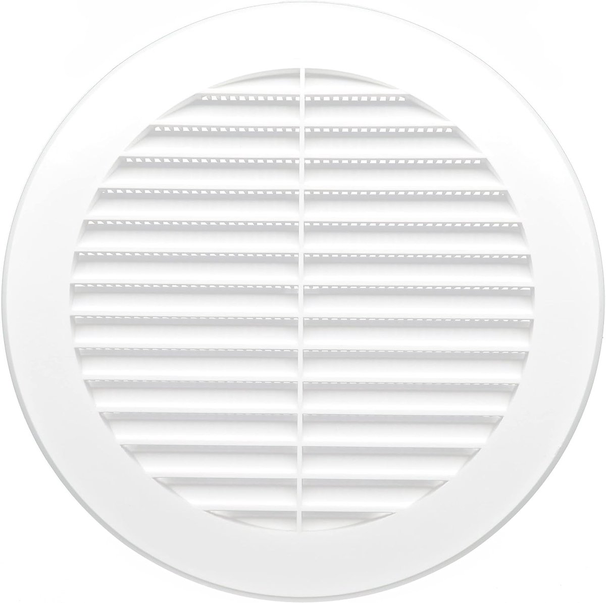 Ventilatie grille 150mm diameter - witte PVC - met insectenbescherming - voorkomt regen in huis - ShopVlot